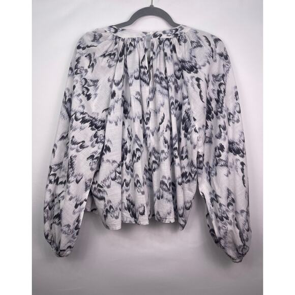 Treasure & Bond 100% Cotton Abstract Print Long Sleeve Blouse Size Small - Picture 6 of 10